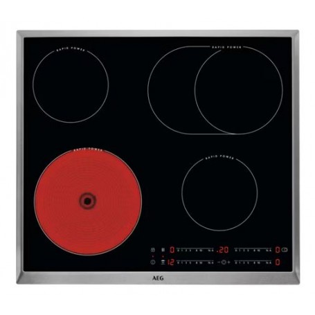 HRB64471XB Plaque de cuisson Vitrocéramique Série 3000 Rapid Power Hob 60 cm
