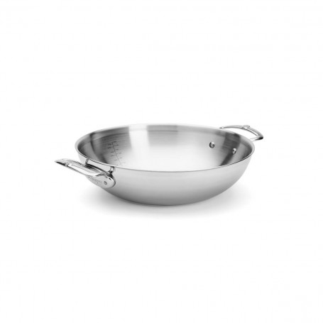 Wok AFFINITY 32cm avec 2 poignées rivetées en fonte d'inox