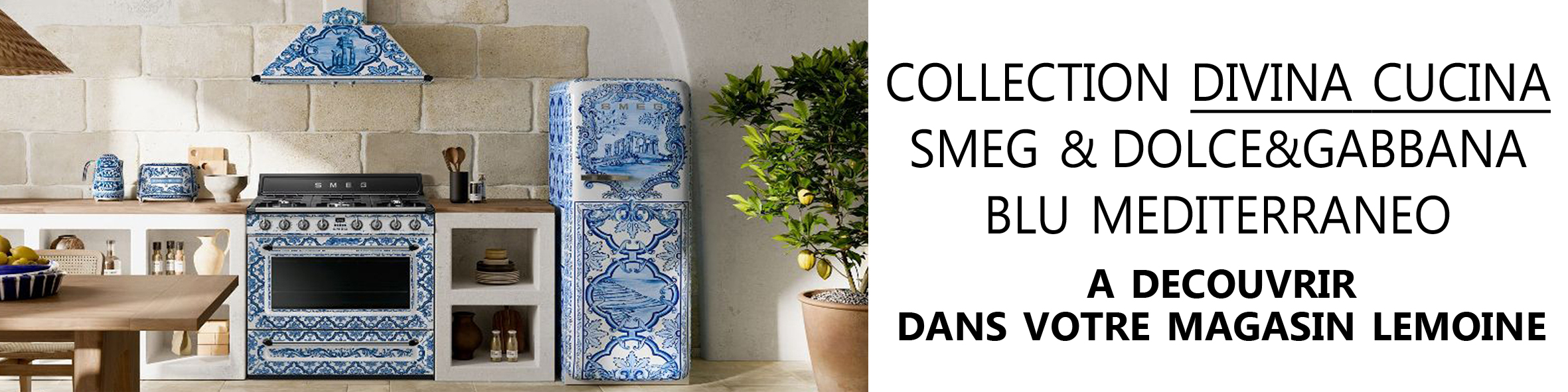 Collection Smeg D&G Blu Mediterraneo Divina cucina